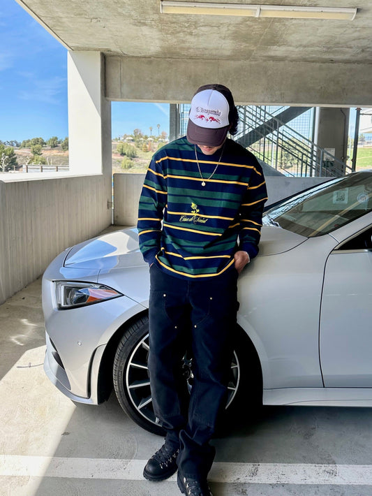 Heavy long sleeve stripe tee